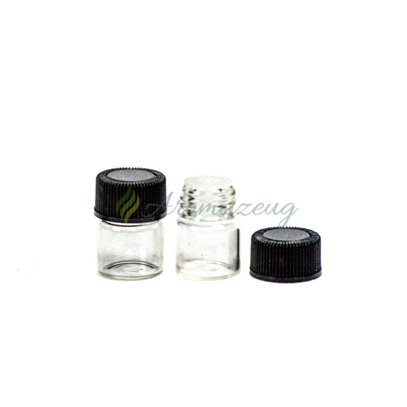 Laden Sie das Bild in Galerie -Viewer, 1 Ml Probeflaschen (Paket Von 24) Klar Glassflaschen
