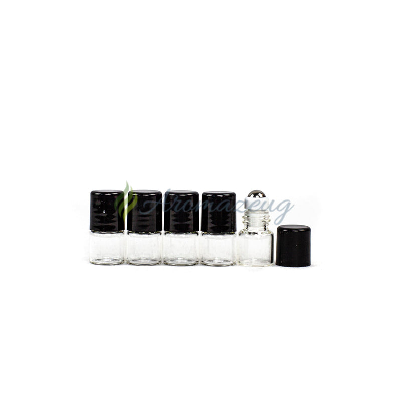 Laden Sie das Bild in Galerie -Viewer, 1 Ml Roll-On-Flaschen (Paket Von 5) Klar Roll-On Flasche
