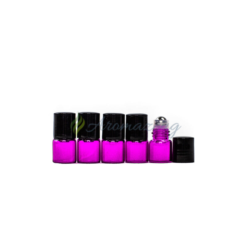 Laden Sie das Bild in Galerie -Viewer, 1 Ml Roll-On-Flaschen (Paket Von 5) Magenta Roll-On Flasche
