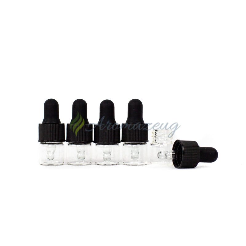 Laden Sie das Bild in Galerie -Viewer, 1 Ml Tropfpipetten Flaschen (Paket Von 5) Klar Zubehör
