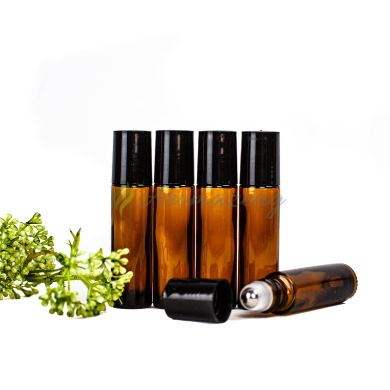 Laden Sie das Bild in Galerie -Viewer, 10 Ml Farbige Roll-On Flaschen Mit Edelstahl-Rollern (Paket Von 5) Flasche
