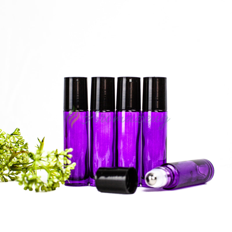 Laden Sie das Bild in Galerie -Viewer, 10 Ml Farbige Roll-On Flaschen Mit Edelstahl-Rollern (Paket Von 5) Flasche
