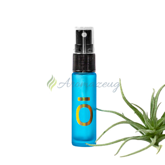10ml Deluxe Farbige Roll-On-Flasche in Matt mit Spray-Aufsatz & Logo Hellblau Spray Flaschen