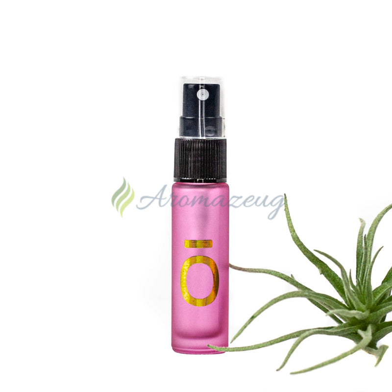 Laden Sie das Bild in Galerie -Viewer, 10ml Deluxe Farbige Roll-On-Flasche in Matt mit Spray-Aufsatz &amp; Logo Rosa Spray Flaschen

