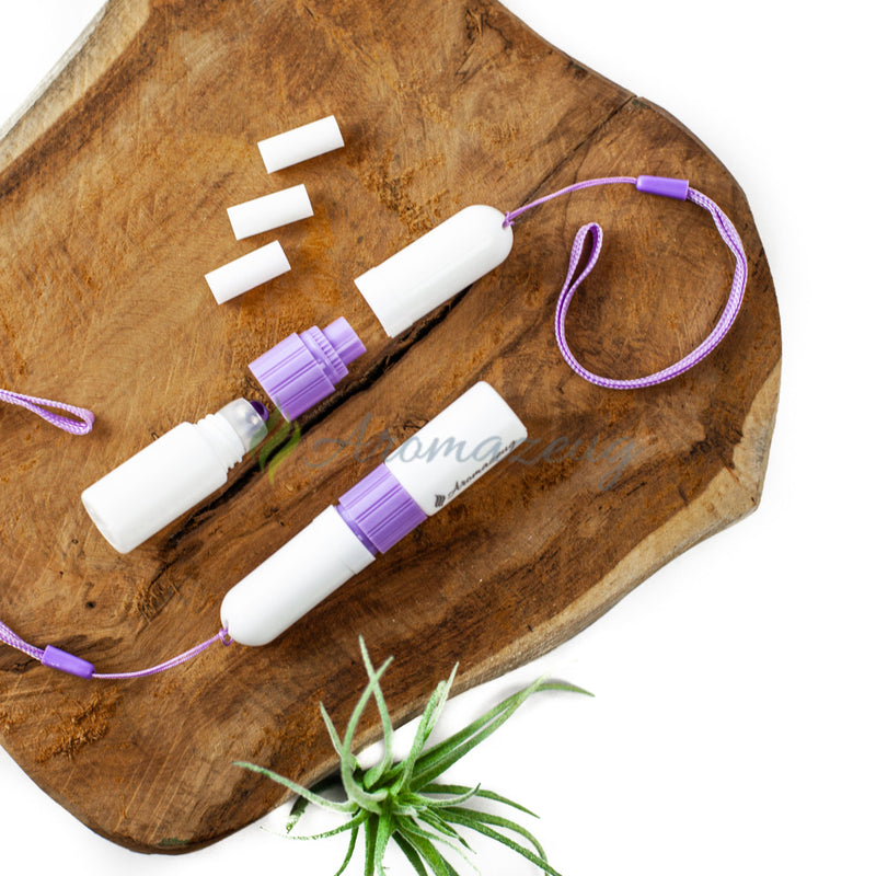 Laden Sie das Bild in Galerie -Viewer, 2-In-1 Rollon-Flasche Mit Inhalierstift Lila Zubehör
