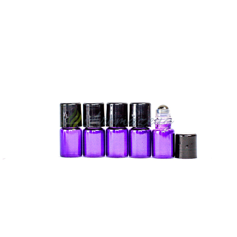 Laden Sie das Bild in Galerie -Viewer, 2 Ml Roll-On Flaschen - Paket Von 5 Lila Flasche
