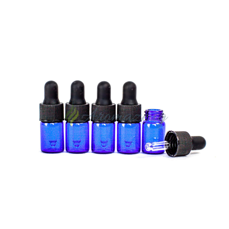 Laden Sie das Bild in Galerie -Viewer, 2 Ml Tropfpipetten Flaschen - Paket Von 5 Blau Zubehör
