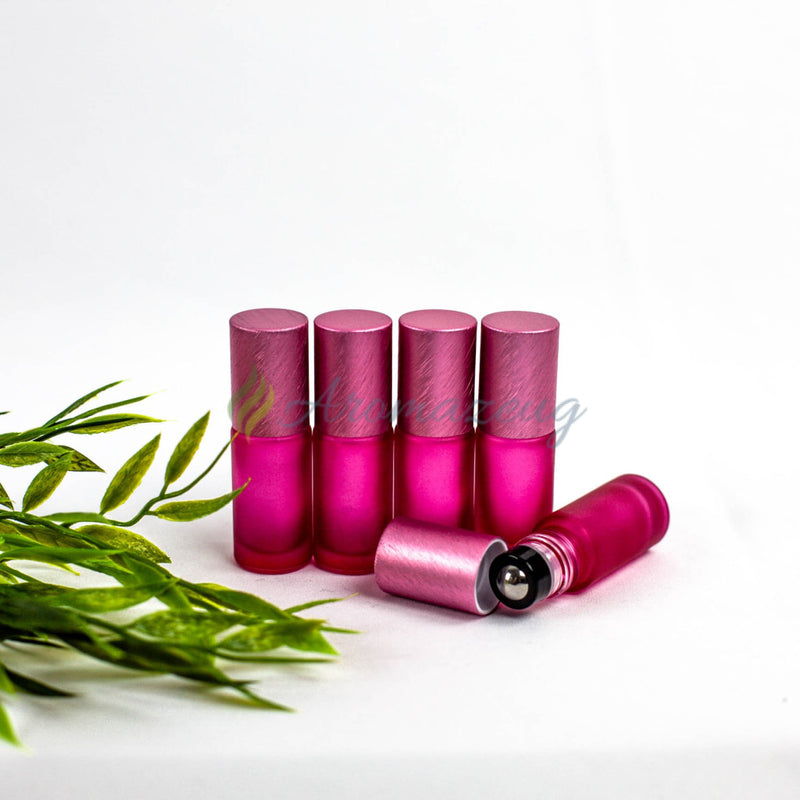 Laden Sie das Bild in Galerie -Viewer, 5 Ml Farbige Roll-On Flaschen In Matt Mit Metalldeckel Und Premium-Rollern - Paket Von Flasche

