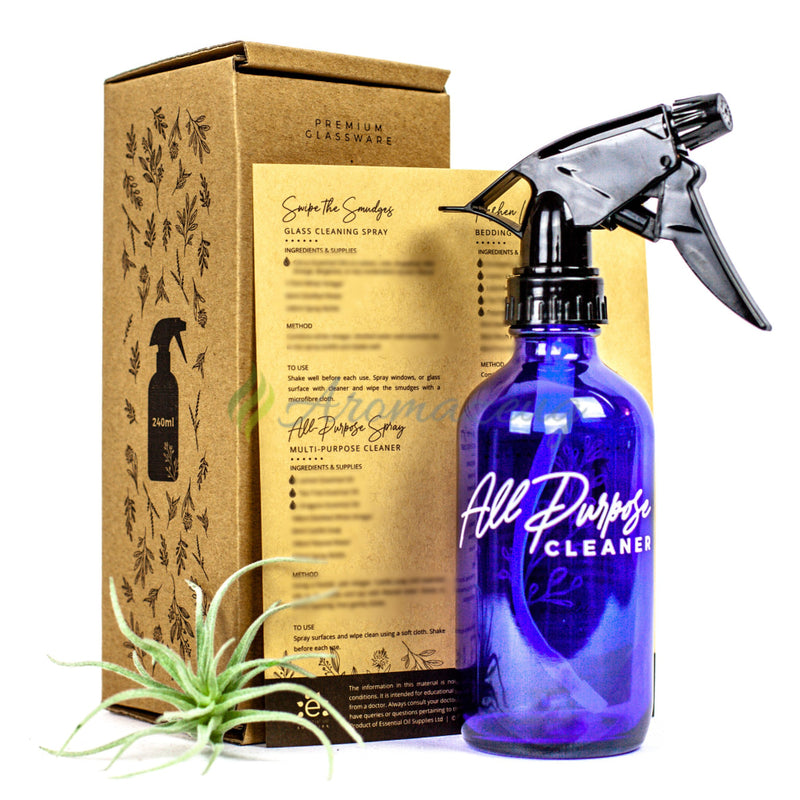 Laden Sie das Bild in Galerie -Viewer, 500 Ml Spray Flasche Mit Vinyl Aufklebern &amp; Rezeptkarte Blau
