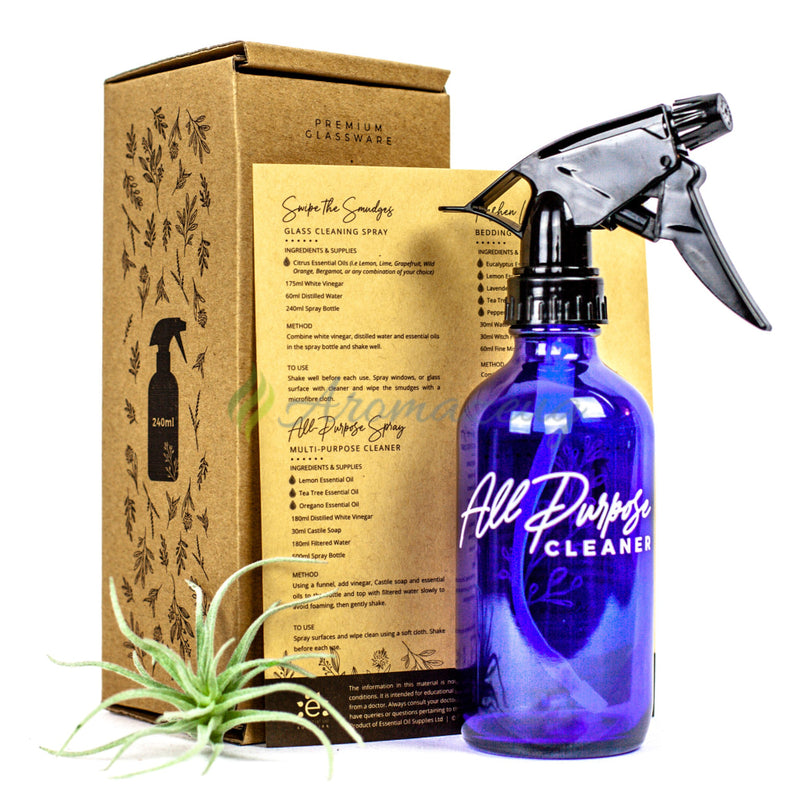 Laden Sie das Bild in Galerie -Viewer, 500 Ml Spray Flasche Mit Vinyl Aufklebern &amp; Rezeptkarte Blau
