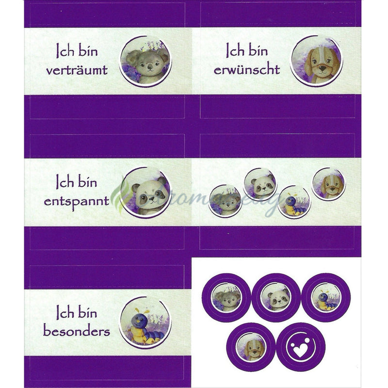 Laden Sie das Bild in Galerie -Viewer, Aufkleber Inklusive 10 Ml Roll-On Flaschen Passend Zum Affirmationskartenset Für Kinder (1. Auflage)
