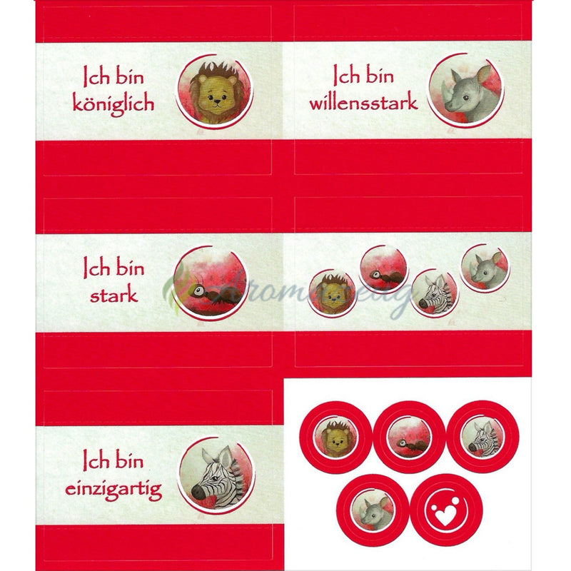 Laden Sie das Bild in Galerie -Viewer, Aufkleber Inklusive 10Ml Roll-On Flaschen Passend Zum Affirmationskartenset Für Kinder (1. Auflage)
