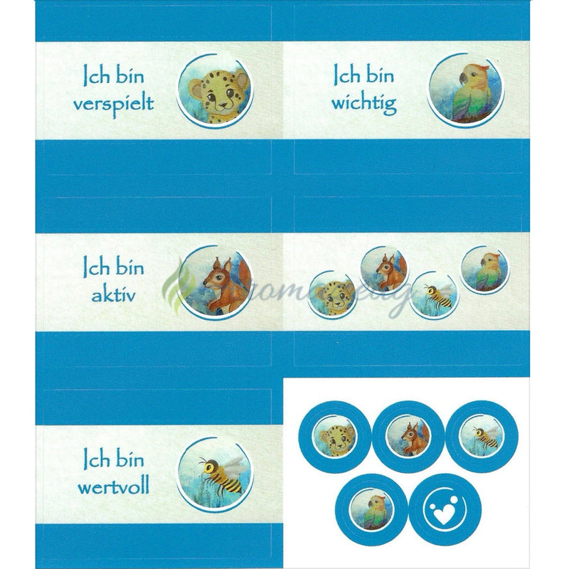 Laden Sie das Bild in Galerie -Viewer, Aufkleber Inklusive 10Ml Roll-On Flaschen Passend Zum Affirmationskartenset Für Kinder (1. Auflage)
