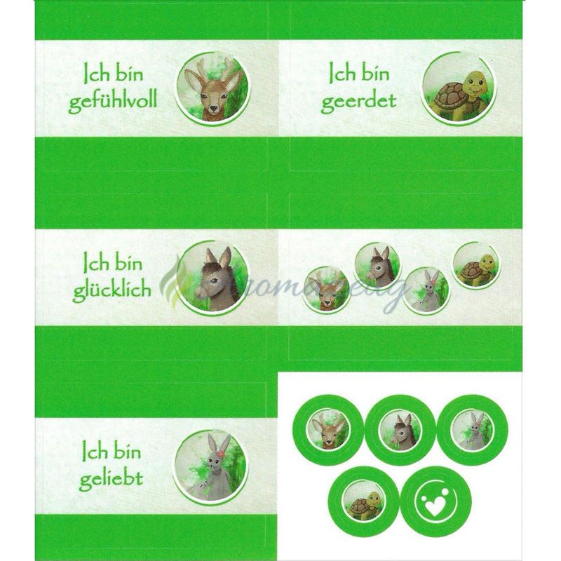 Laden Sie das Bild in Galerie -Viewer, Aufkleber Inklusive 10Ml Roll-On Flaschen Passend Zum Affirmationskartenset Für Kinder (1. Auflage)
