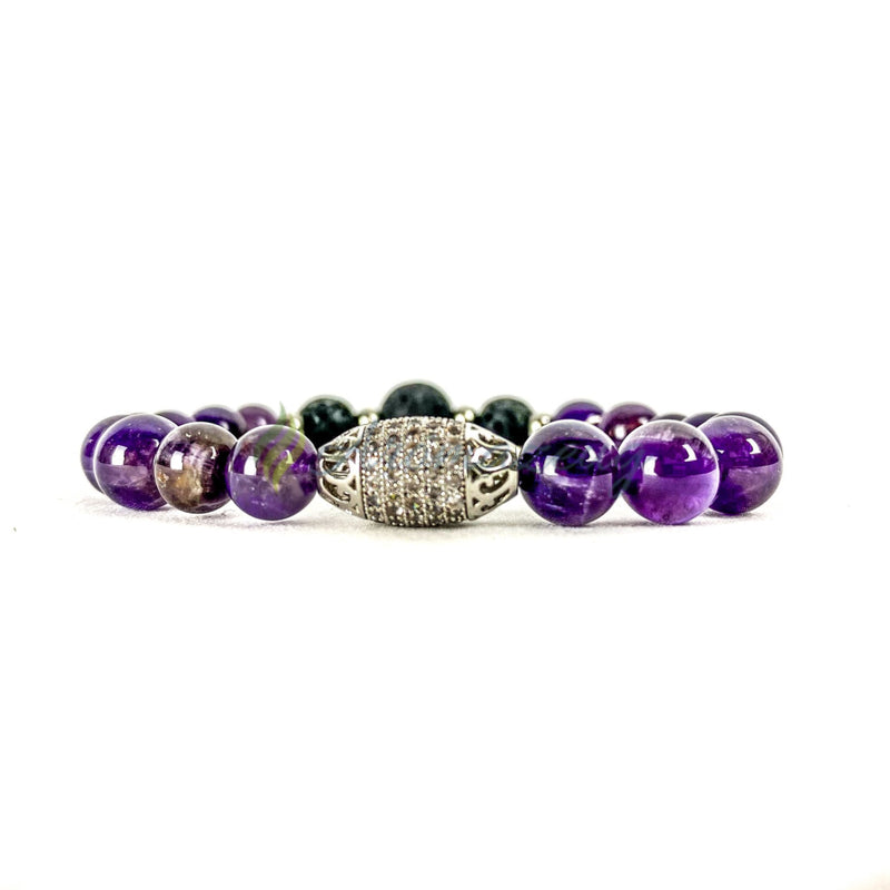 Laden Sie das Bild in Galerie -Viewer, Amethyst Edelstein Diffuser Armband Lehla Zubehör
