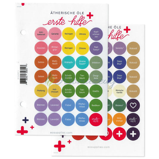 Aufkleber für Ätherische Öle Erste Hilfe (2er Set) - Aufkleber