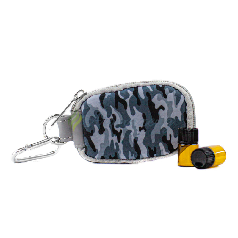 Laden Sie das Bild in Galerie -Viewer, Camouflage Schlüsselanhänger-Tasche für 1 oder 2ml Probeflaschen - Taschen
