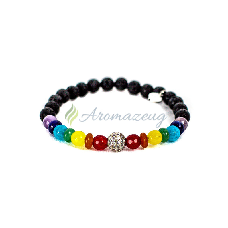 Laden Sie das Bild in Galerie -Viewer, Chakra Lavastein Diffuser Armband Amaya
