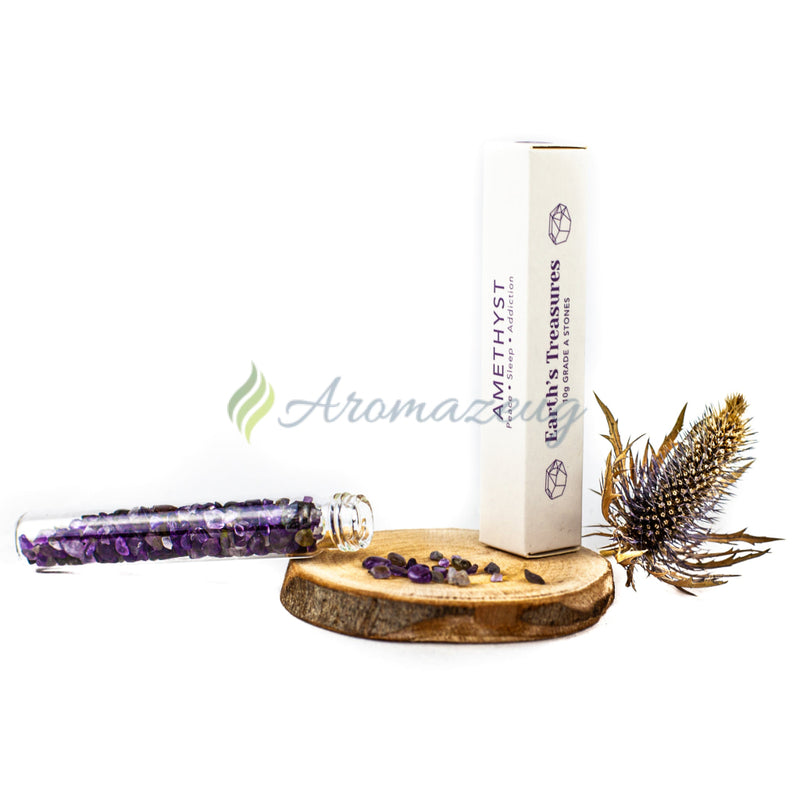 Laden Sie das Bild in Galerie -Viewer, Edelstein Splitter Phiole Amethyst Roll-On Aufsatz

