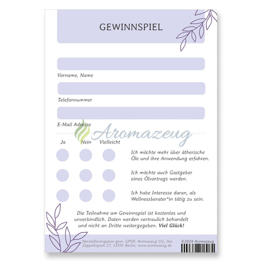 Gewinnspiel Abreißblock Mit 50 Seiten Für Berater