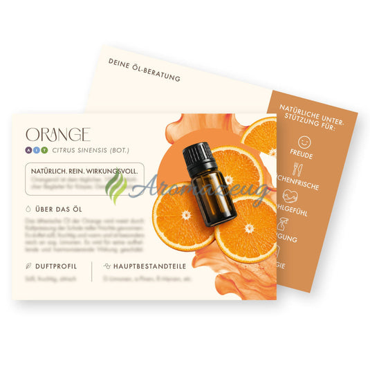 Infokärtchen ORANGE - Paket von 10 - Für Berater