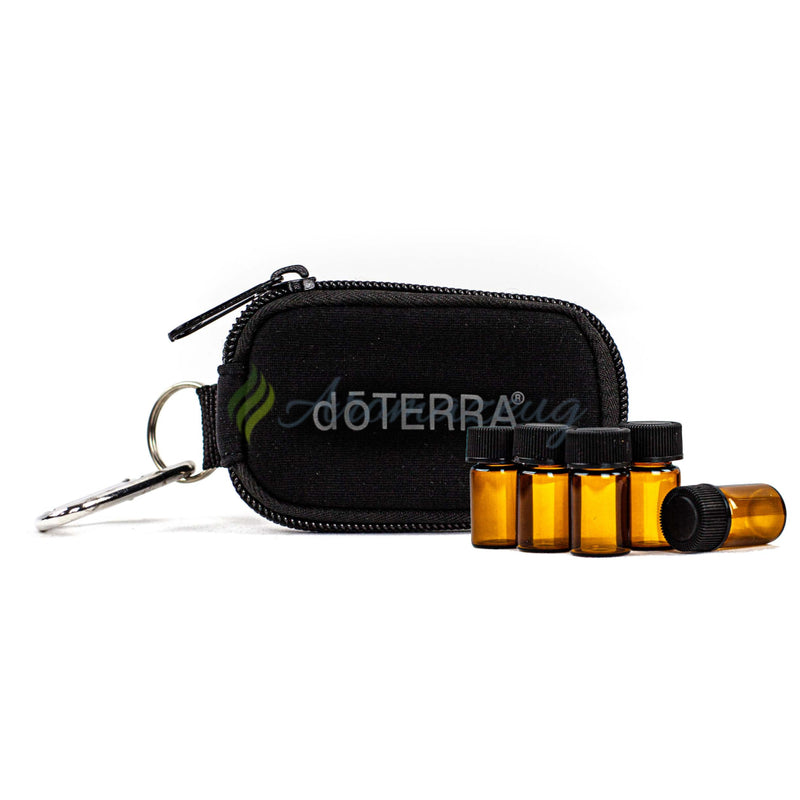 Laden Sie das Bild in Galerie -Viewer, Kombipaket: 8 X 2 Ml Probeflaschen &amp; Schlüsselanhänger-Tasche Für Schwarz Mit Logo Tasche

