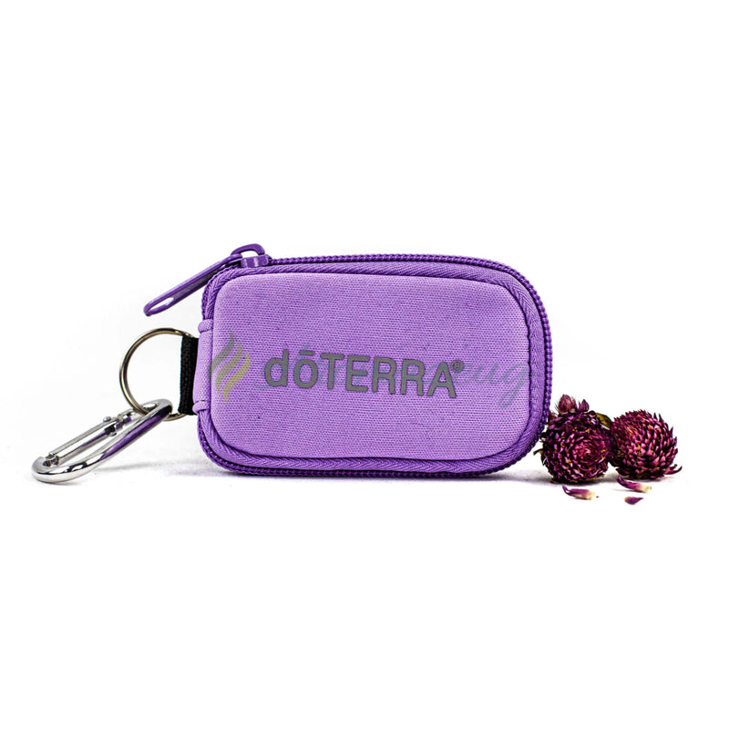 Laden Sie das Bild in Galerie -Viewer, Schlüsselanhänger-Tasche Für 8 Probeflaschen Lila Mit Logo Tasche
