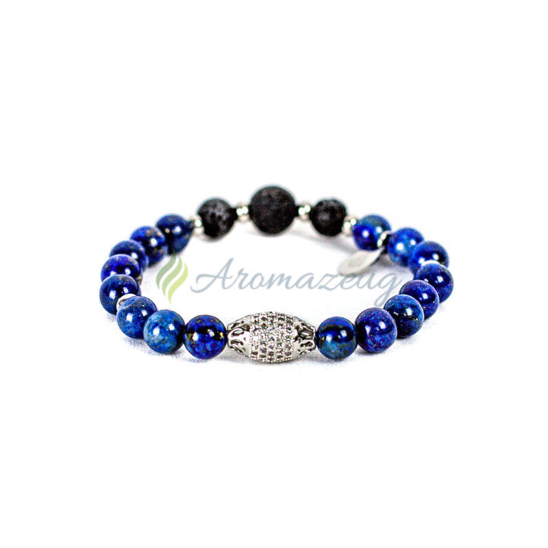 Laden Sie das Bild in Galerie -Viewer, Lapislazuli Edelstein Diffuser Armband Louise Zubehör
