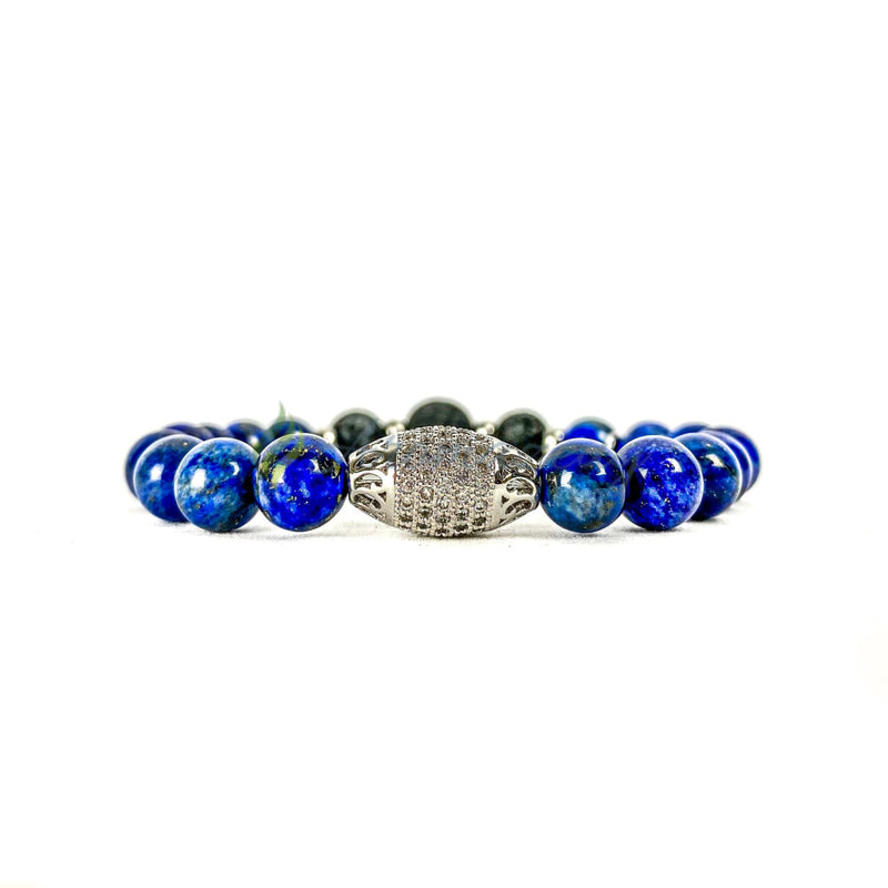 Laden Sie das Bild in Galerie -Viewer, Lapislazuli Edelstein Diffuser Armband Louise Zubehör
