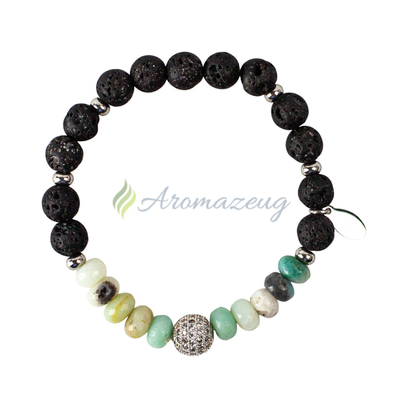 Laden Sie das Bild in Galerie -Viewer, Lavastein Diffuser Armband PARIS Schmuck
