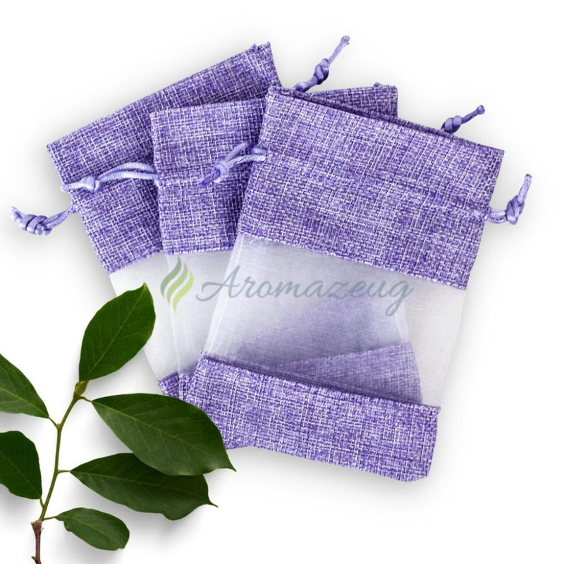 Laden Sie das Bild in Galerie -Viewer, Leinensäckchen Duo 10 X 15 Cm (Paket Von 5) Lavendel Zubehör
