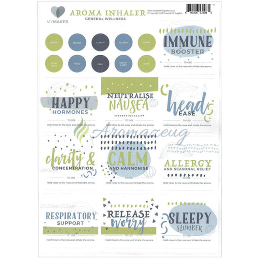 MyMakes Aufkleber: Aroma Inhaler Recipes Supporting General Wellness (Englisch) Aufkleber
