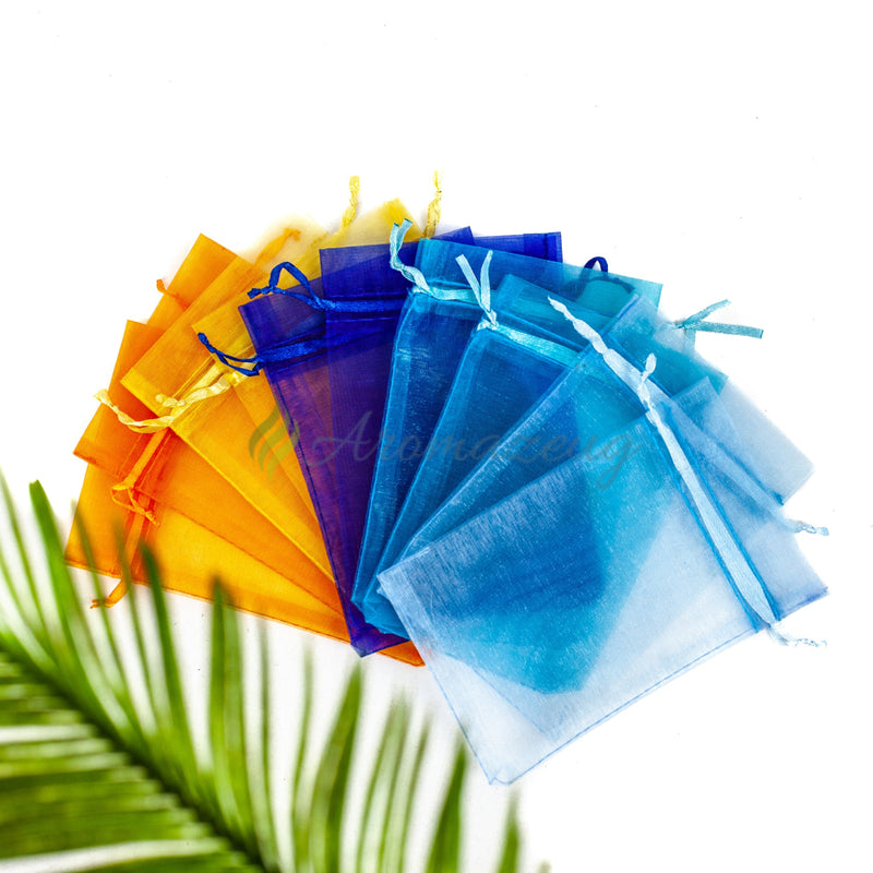 Laden Sie das Bild in Galerie -Viewer, Organzasäckchen 10 X 15 Cm Als Geschenkbeutel (Paket Von 10) Summer Breeze (Limitierte Edition)
