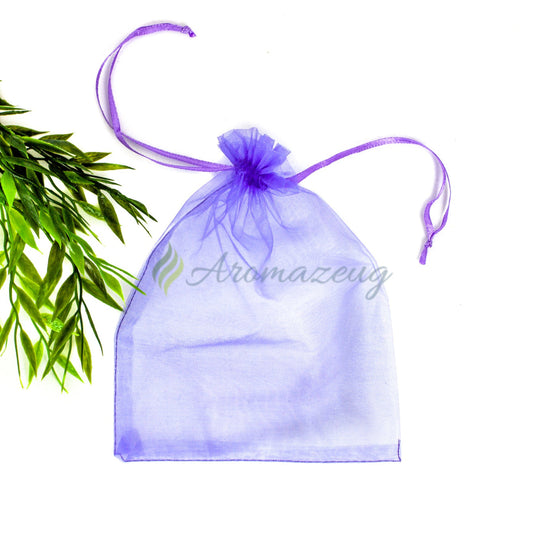 Organzasäckchen 15 X 17 Cm Als Geschenkbeutel - Paket Von 10 Lavendel Zubehör
