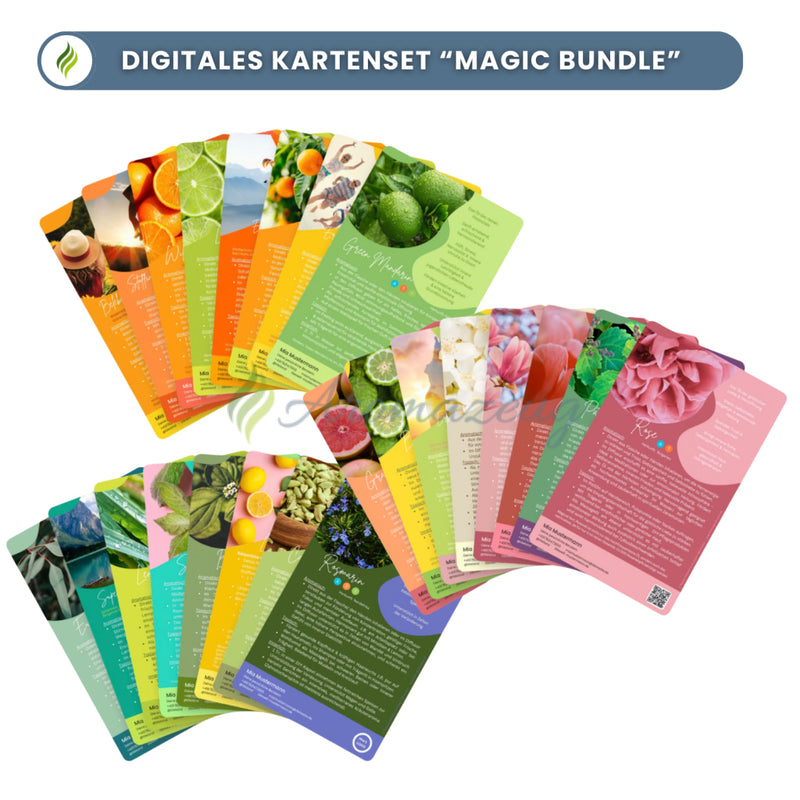 Laden Sie das Bild in Galerie -Viewer, DROPS OF MAGIC - Personalisierte digitale Infokarten zu ätherischen Ölen - Magic Bundle (3 Sets nach Wahl)

