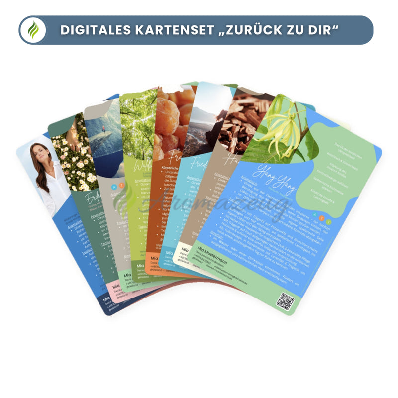 Laden Sie das Bild in Galerie -Viewer, DROPS OF MAGIC - Personalisierte digitale Infokarten zu ätherischen Ölen - Personalisiertes Infokartenset ’Zurück zu
